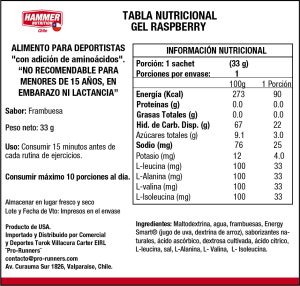 GEL ENERGETICO de CARBOHIDRATOS COMPLEJOS con AMINOACIDOS - HAMMER NUTRITION - Imagen 8
