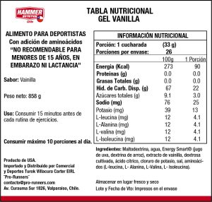 GEL ENERGETICO de CARBOHIDRATOS COMPLEJOS con AMINOACIDOS - HAMMER NUTRITION - Imagen 12