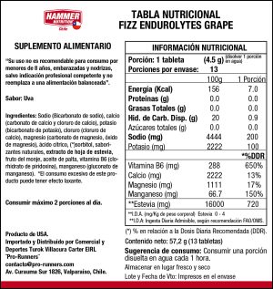 TABLETAS DE HIDRATACION (13 X TUBO) - ENDUROLYTES FIZZ® - HAMMER NUTRITION - Imagen 3