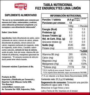 TABLETAS DE HIDRATACION (13 X TUBO) - ENDUROLYTES FIZZ® - HAMMER NUTRITION - Imagen 4